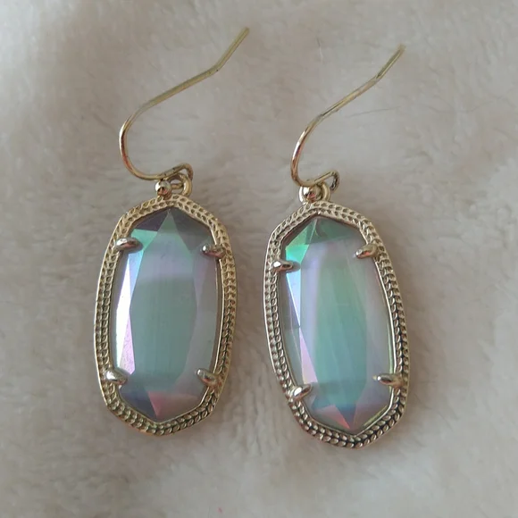 Kendra Scott | Iridescent Slate Gold Dani Earrings - Picture 1 of 10